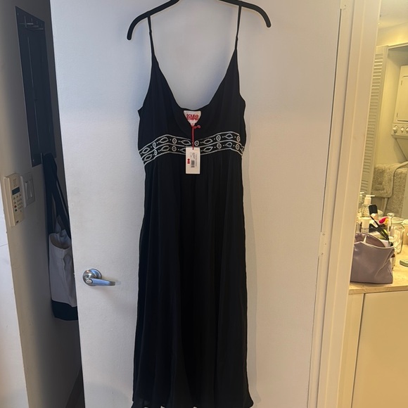 SOLID & STRIPED Black Sleeveless Midi Sundress - Picture 3 of 4